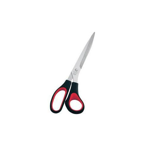 Šķēres 25.5cm, sarkani gumijoti