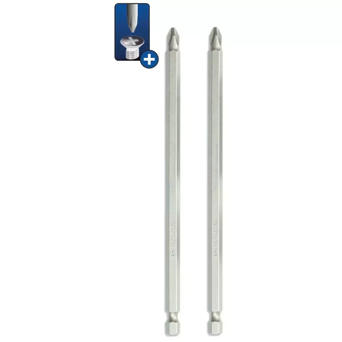 DEDRA-EXIM Skruvgriežu uzgali Phillips PH2x150mm, 2gab