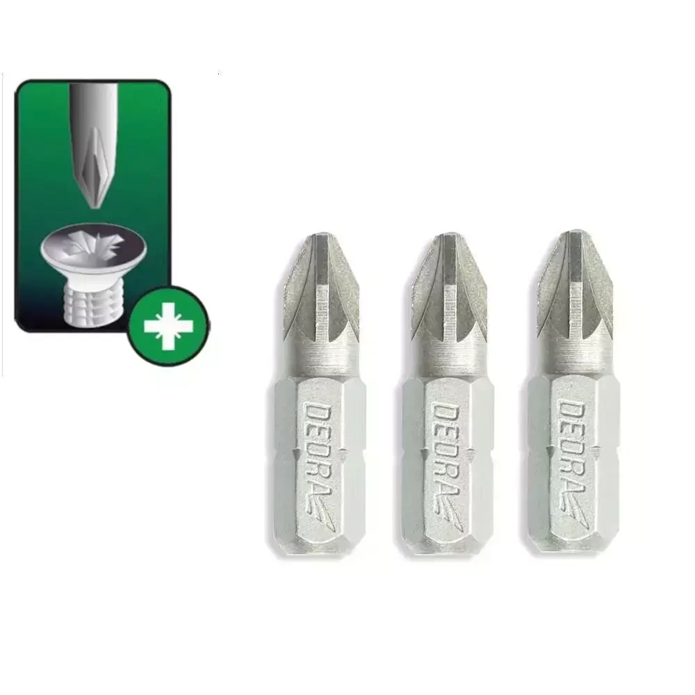 DEDRA-EXIM Skruvgriežu uzgali Pozidirv PZ1x25mm, 3gab