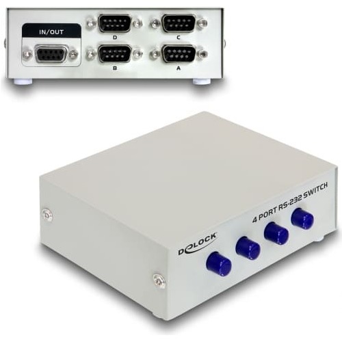 Slēdzis seriālie RS-232 4-porti, manuāls, bēšs
