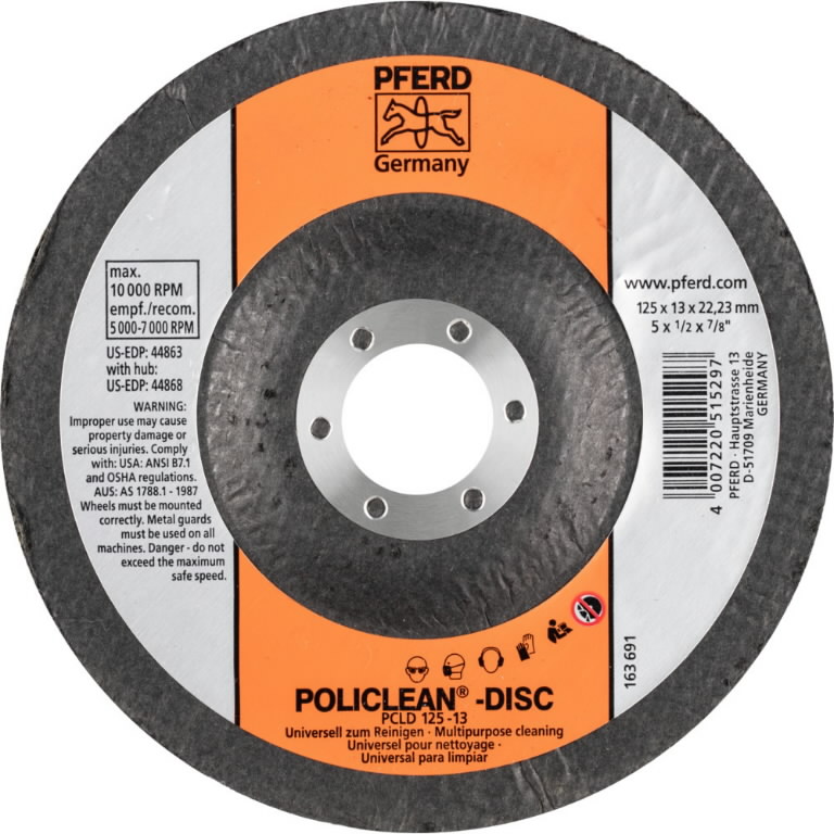 Slīpdisks Policlean PCLD 125x13x22mm, Pferd |