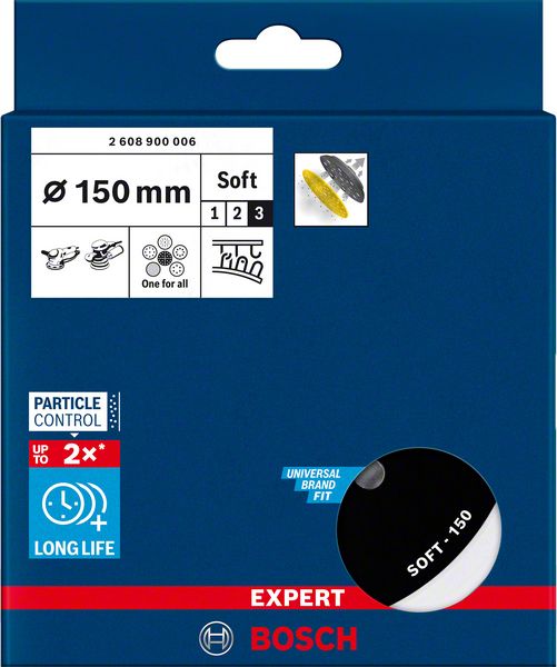 Slīpēšanas pamatne 150mm,Soft GET 75-150