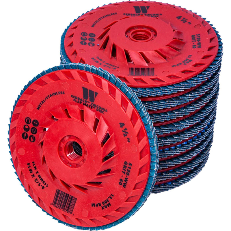 WELZH WERKZEUG Smilšpapīra ziedlapu slīpdisks 115mm