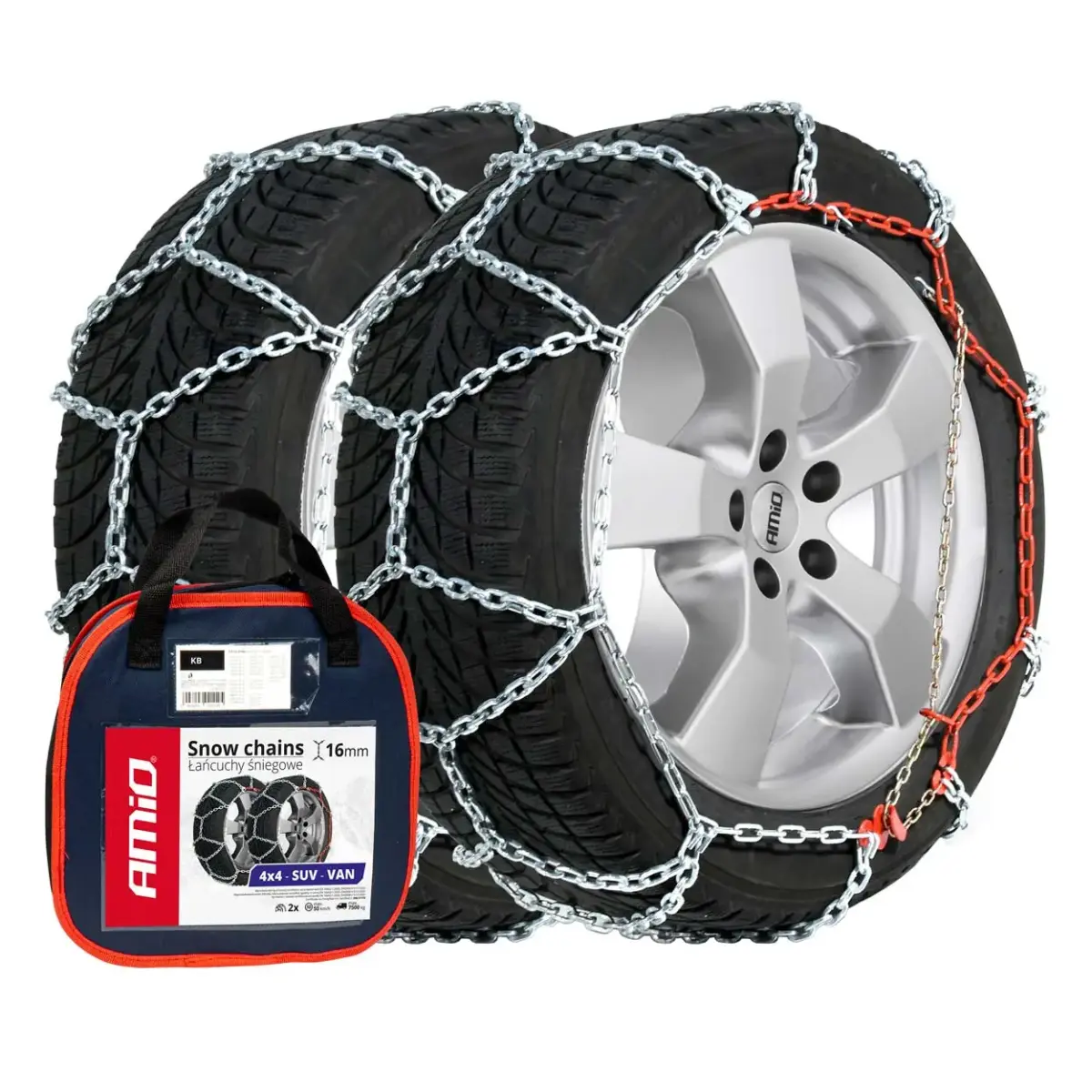 AMIO Sniega ķēdes 16 mm 4x4
