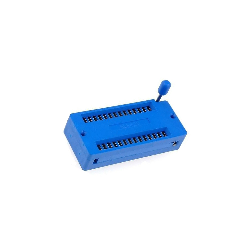 ECE Socket: integrated circuits; ZIF; DIP28