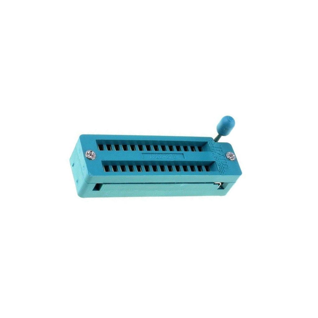 CONNFLY Socket: integrated circuits; ZIF; DIP28