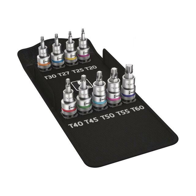 Socket: Torx®-bit-set; Chrom-vanadium steel; 1/2"; Zyklop