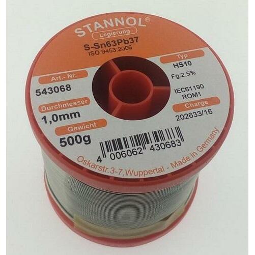 Solder wire Sn63/Pb37 1.0mm 500g