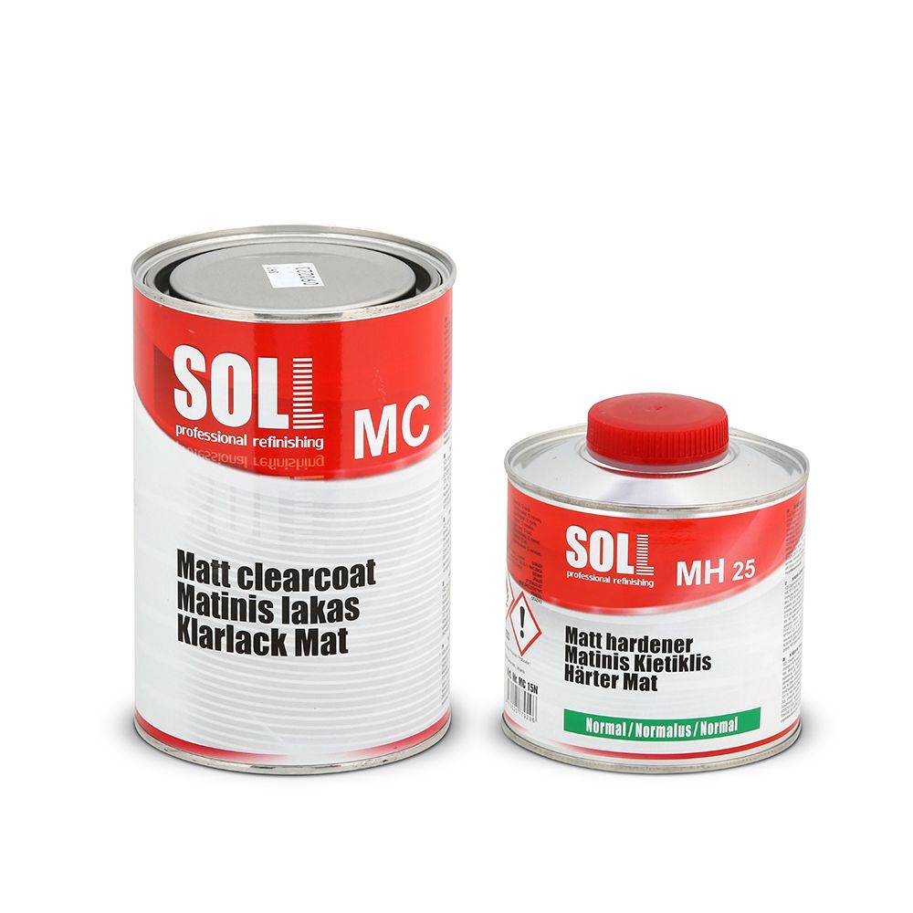 SOLL Divkomponentu matēta caurspīdīga laka MC
