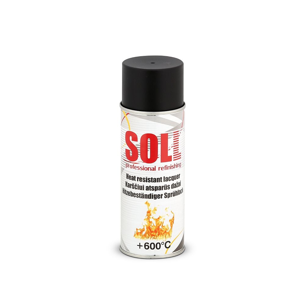 SOLL Melna karstumizturīga krāsa +600C 400ml