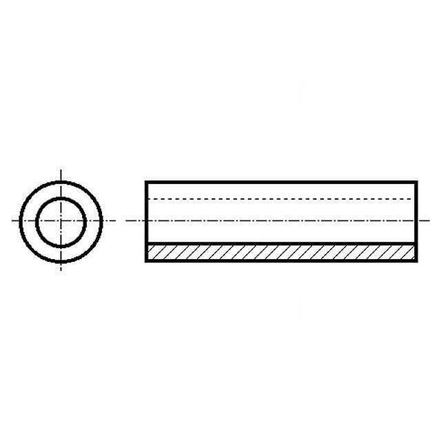 FIX&FASTEN Spacer sleeve; cylindrical; polyamide; L: