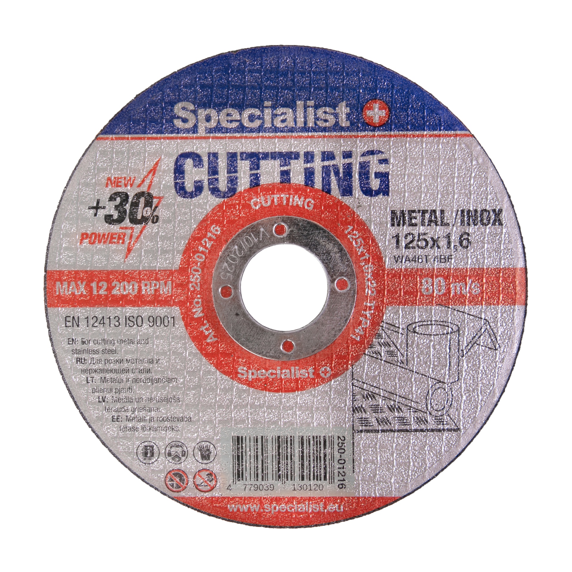 SPECIALIST+ metāla griešanas disks CUTTING, 125