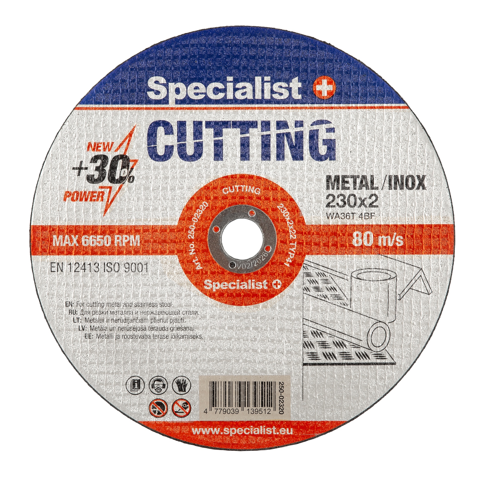 SPECIALIST+ metāla griešanas disks CUTTING, 230