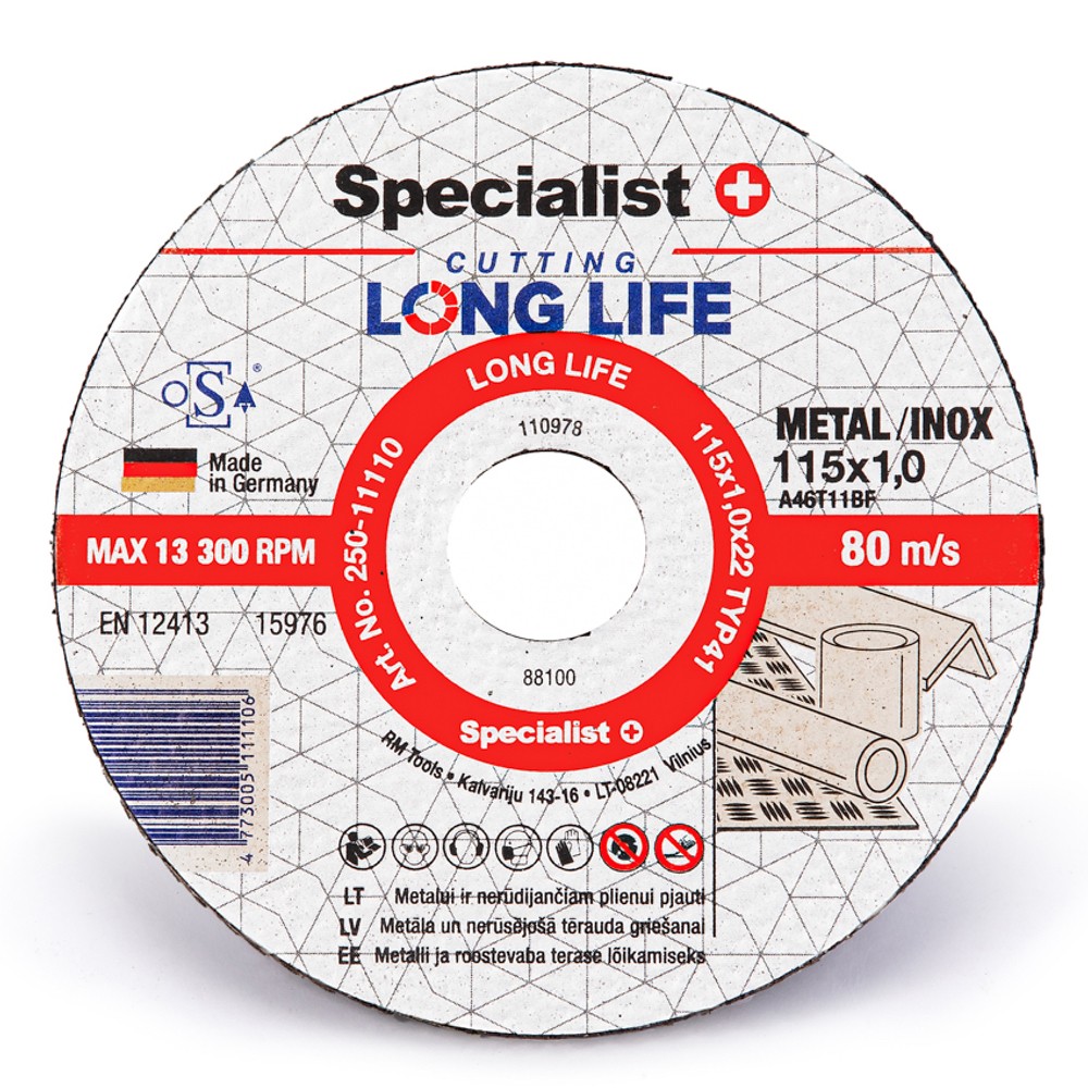 SPECIALIST+ metāla griešanas disks LONG LIFE