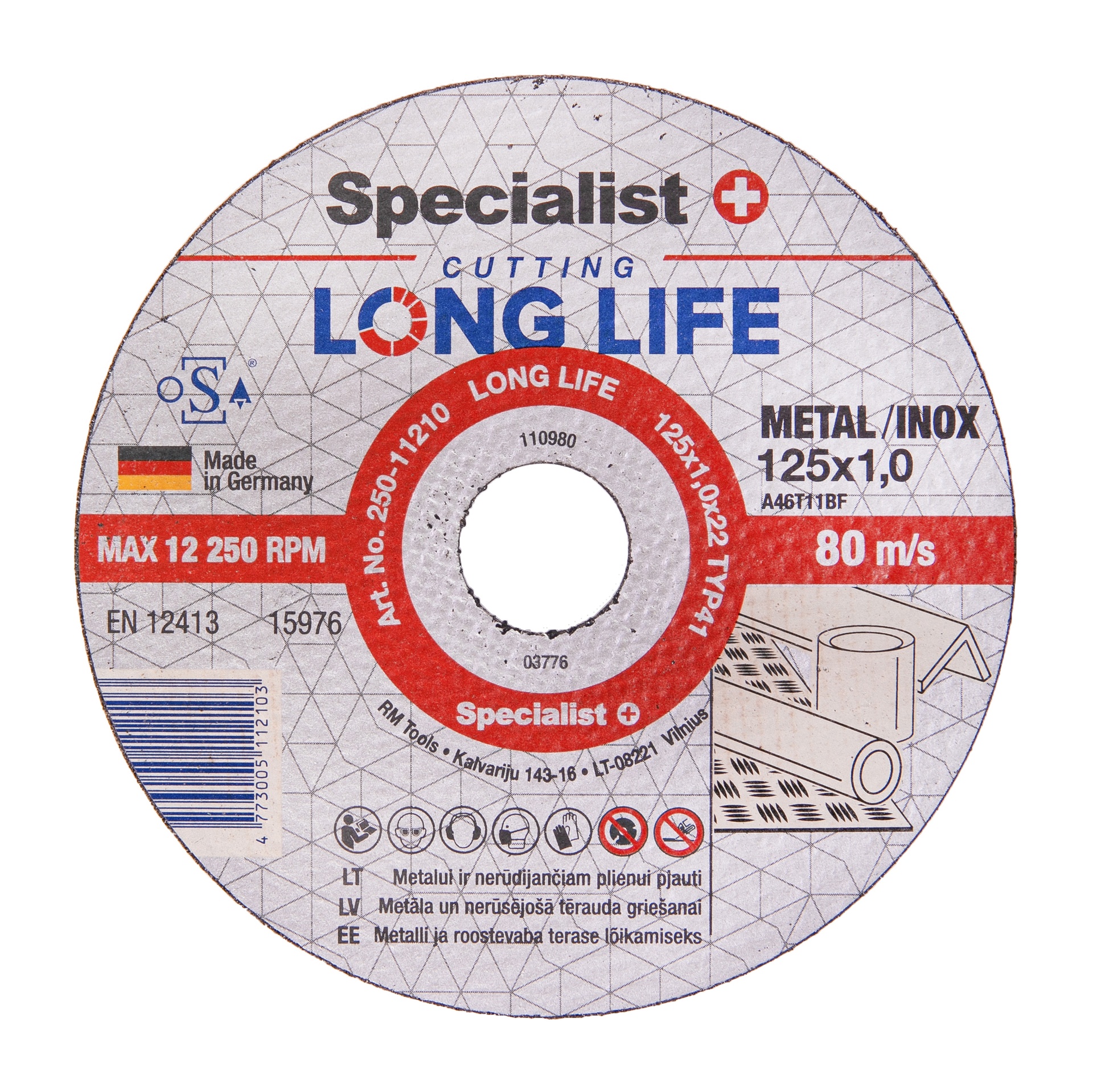 SPECIALIST+ metāla griešanas disks LONG LIFE