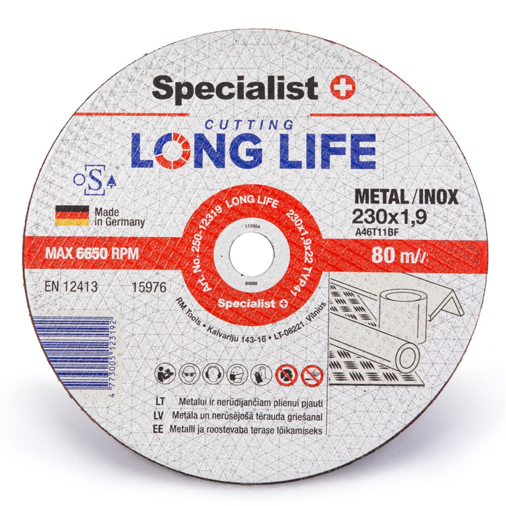 SPECIALIST+ metāla griešanas disks LONG LIFE