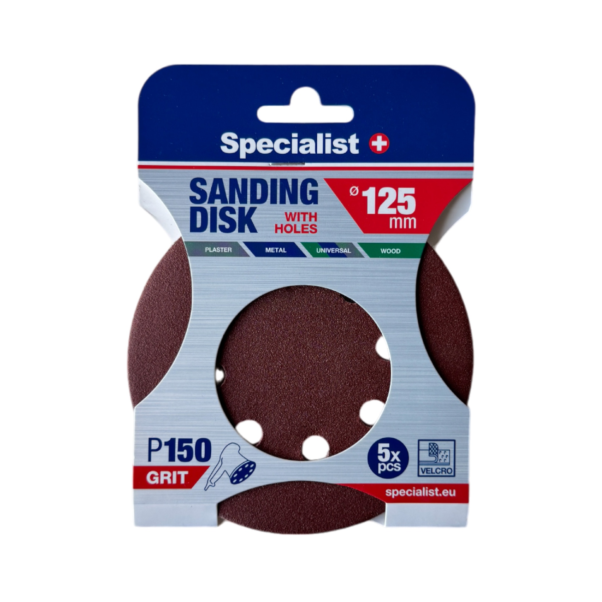 SPECIALIST+ smilšpapīrs ar caurumiem P150, 125