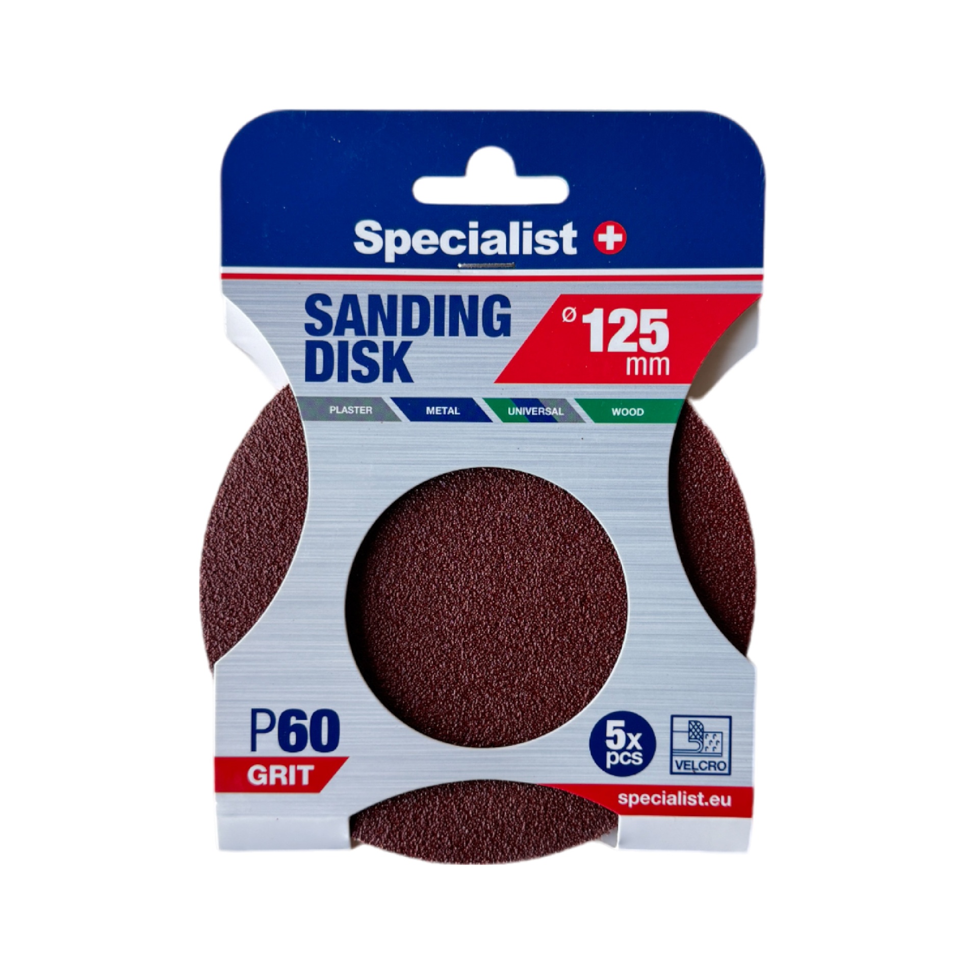 SPECIALIST+ smilšpapīrs P60, 125 mm, 5