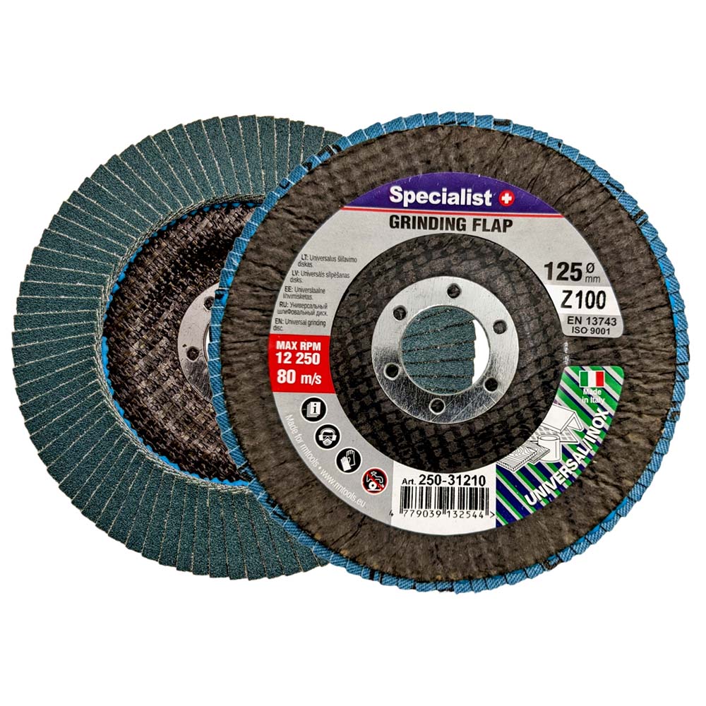 SPECIALIST+ vēdekļveida slīpēšanas disks ZK100, 125