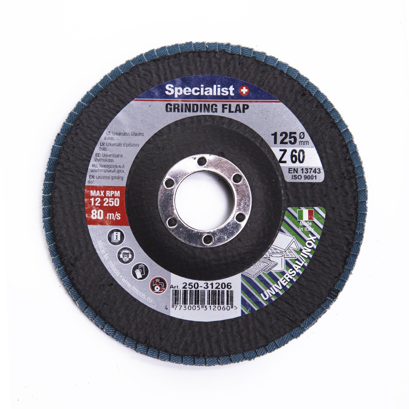 SPECIALIST+ vēdekļveida slīpēšanas disks ZK60, 125