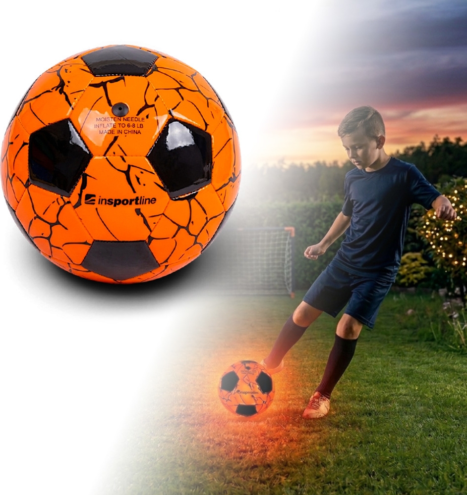 Spīdošs futbola bumba ar LED inSPORTline