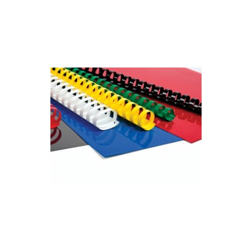Spirāle dokumentu iesiešanai, plastmasas, 8 mm