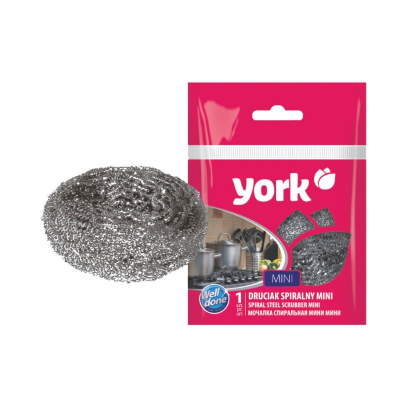 YORK Spirālveida tērauda skrubis Mini |