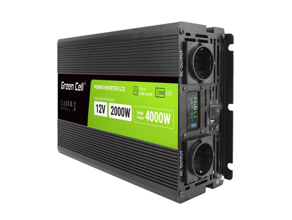 Sprieguma pārveidotājs Green Cell PowerInverter LCD