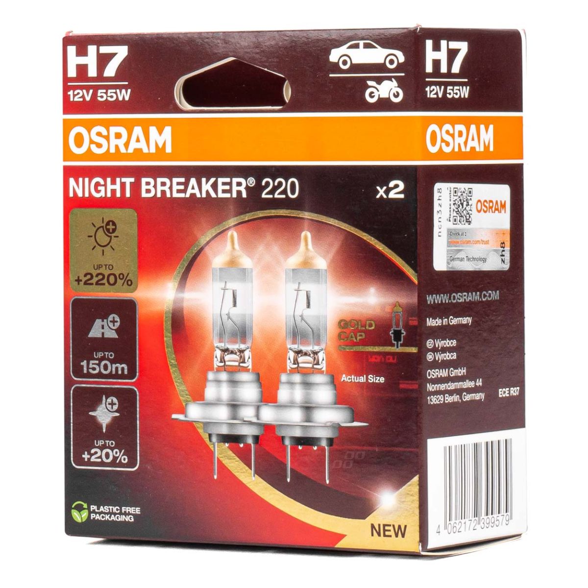 Spuldzes Osram H7 12V 55W PX26d