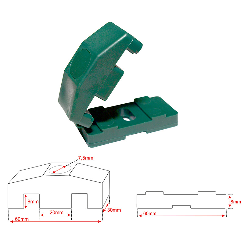 St.2D pan.divp 30*60mm RAL6005