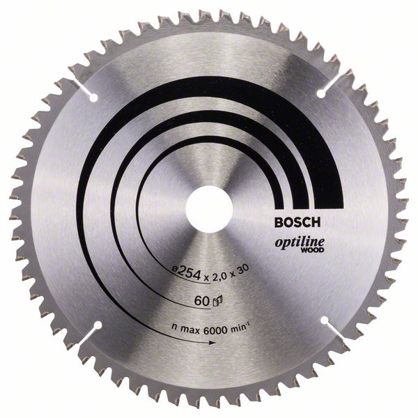 Stacionārā ripzāģa disks 254x30x60, kokam Bosch