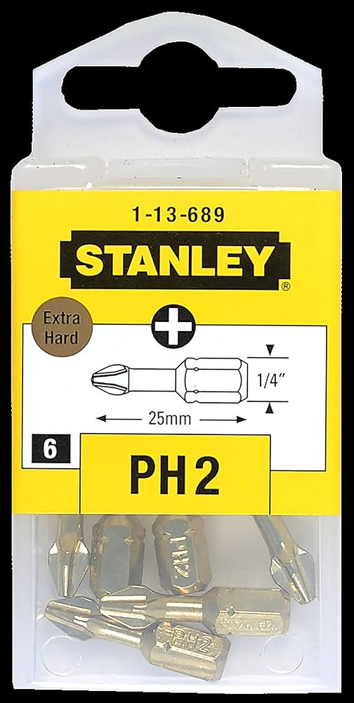 STANLEY Uzgaļi 1/4`` HARD TORSION PH2