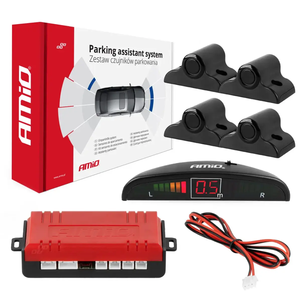 AMIO Stāvvietas sensori LED, 4 sensori