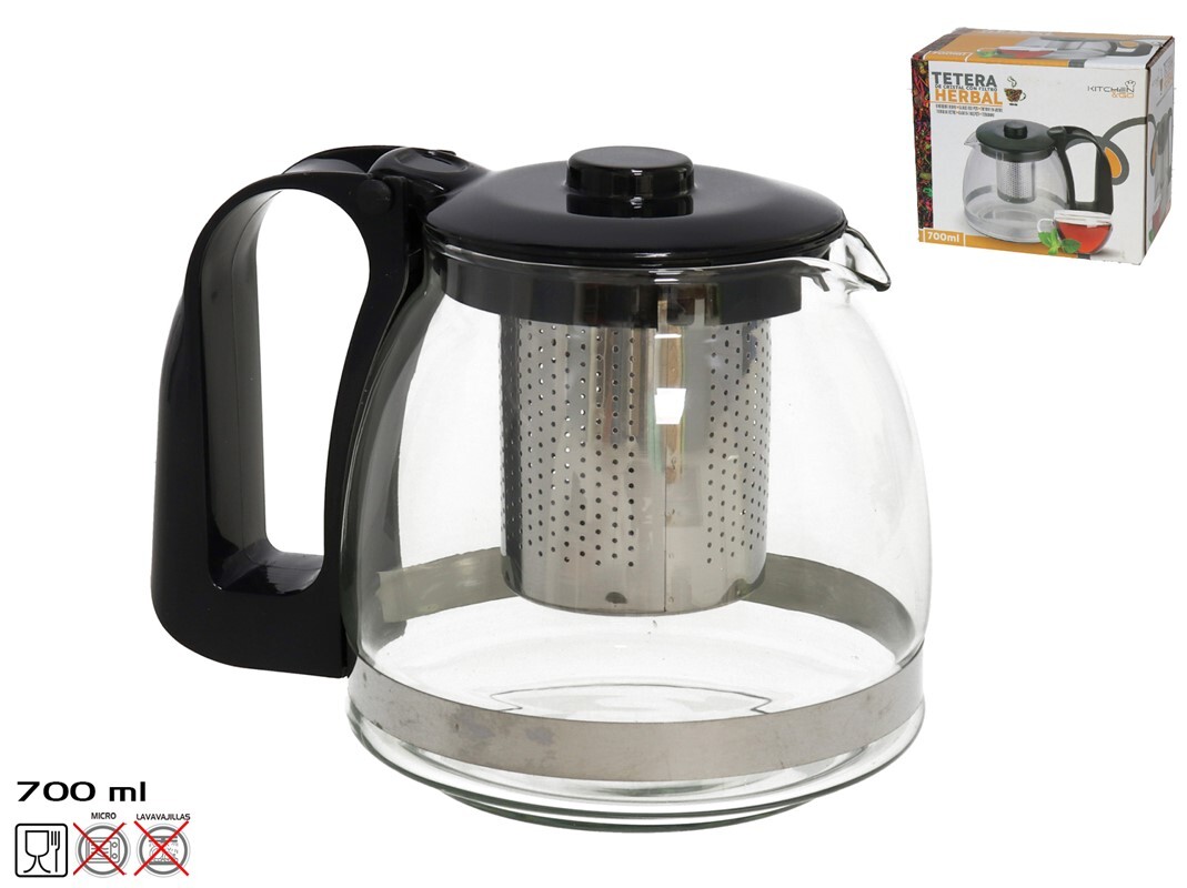 Stikla tējkanna ar tējas filtru 700