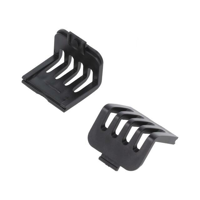 KRADEX Stopper; ABS; black; vented; 10pcs