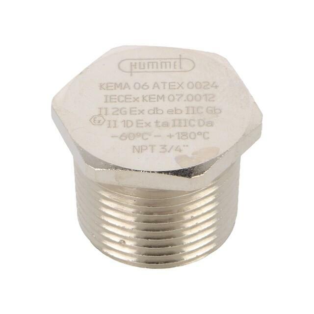 Stopper; NPT3/4"; brass; V-Ms-Ex-d; Thread: inch