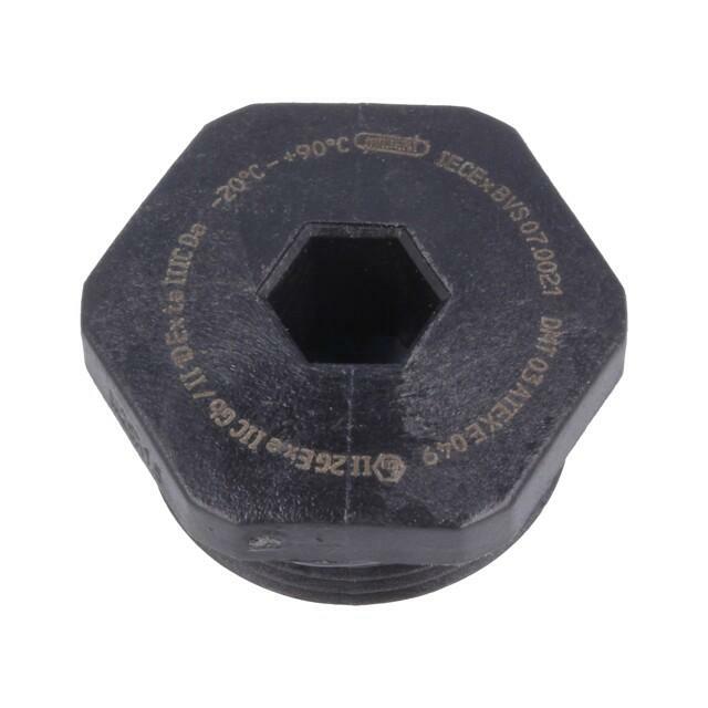 Stopper; PG16; IP68; polyamide; black; V-Ex