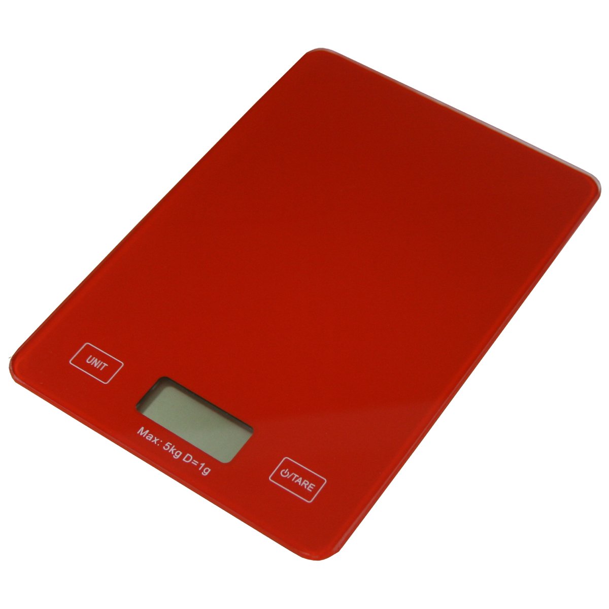 Besk Svari virtuves digitālie 5kg sarkani