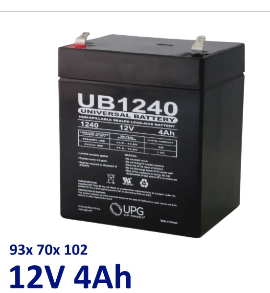 Svina-skābes (Lead-acid) akumulators 12V 4Ah (4