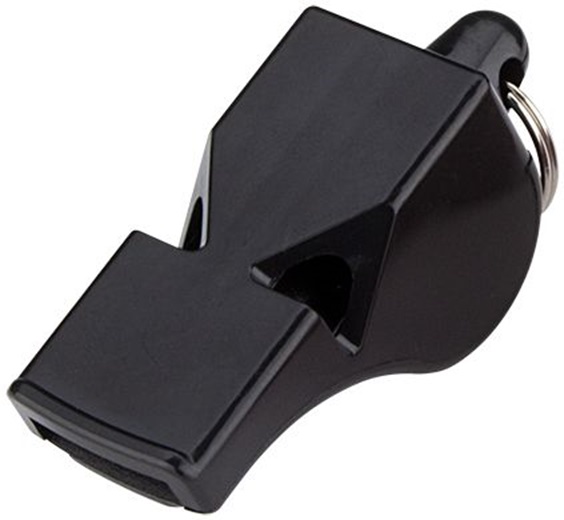 Referee`s whistle pealess AVENTO 75FI Black