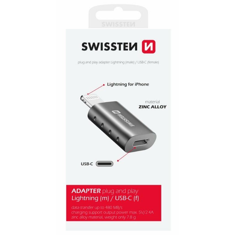 Swissten Adapteris Lightning uz USB-C |