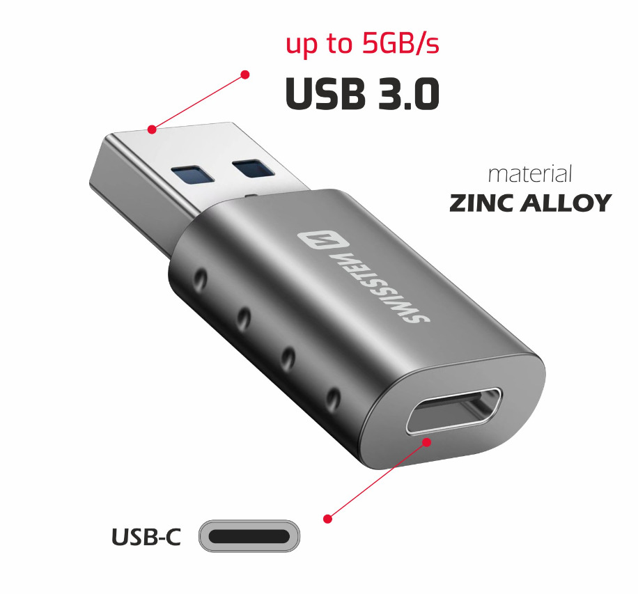 Swissten Adapteris USB-A / USB-C |