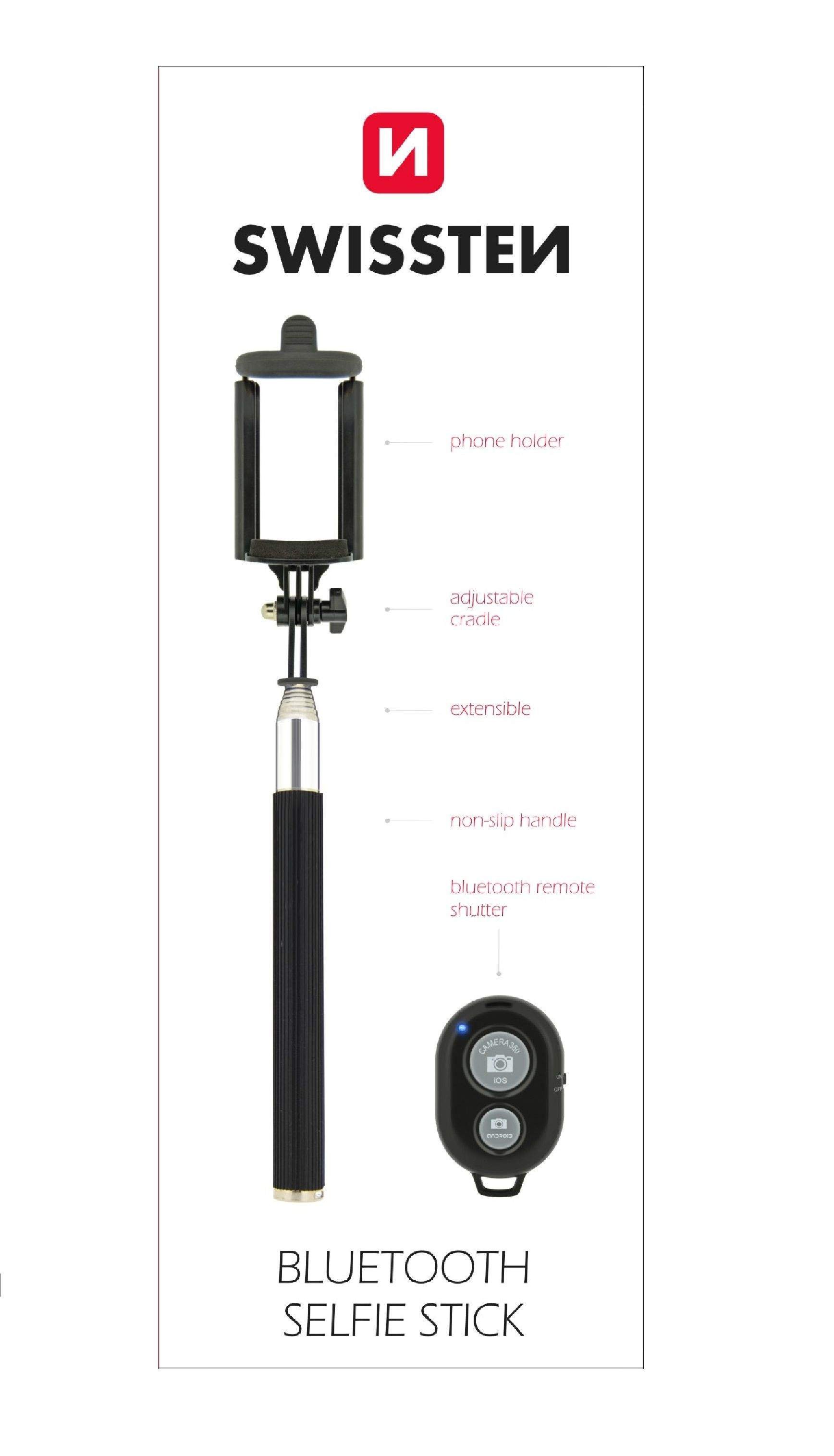 Swissten Bluetooth Selfie Stick Statīvs Telefoniem