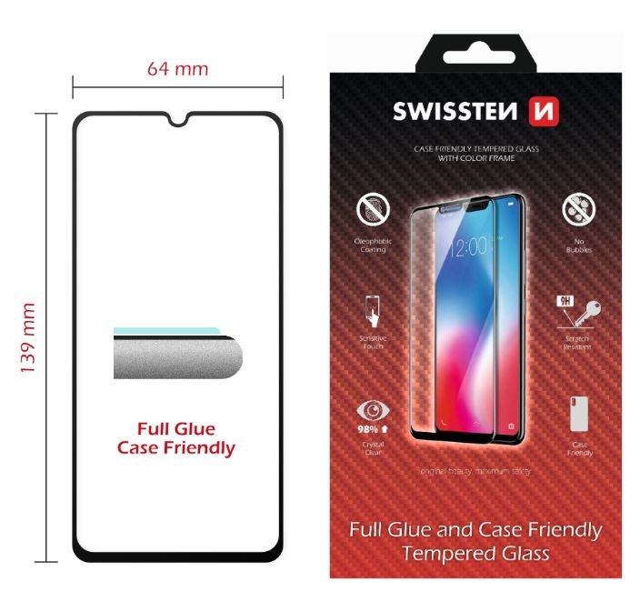 Swissten Full Face 5D Tempered Glass