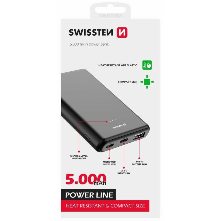 Swissten Line Power Banka Ārējās Uzlādes