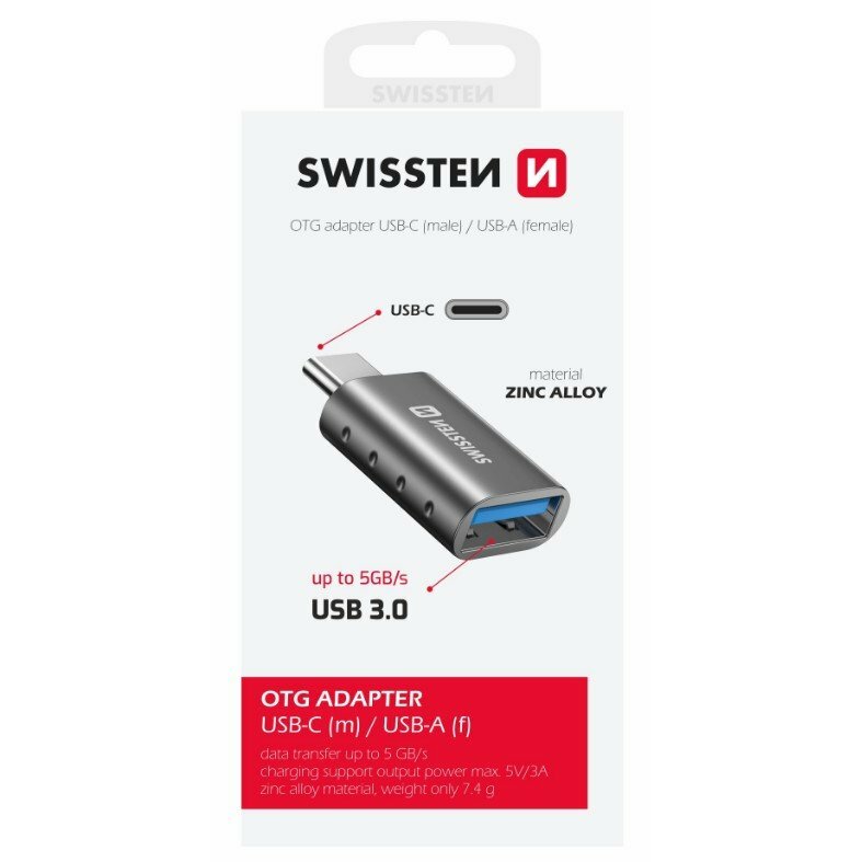 Swissten OTG Adapteris USB-C to USB