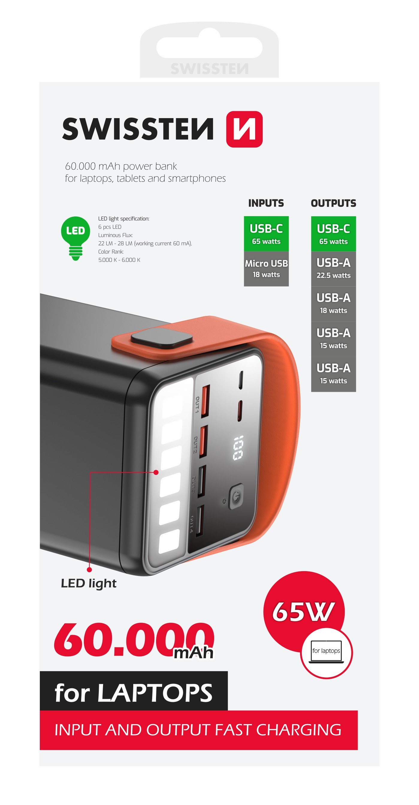 Swissten Power Line Power Bank Ārējas