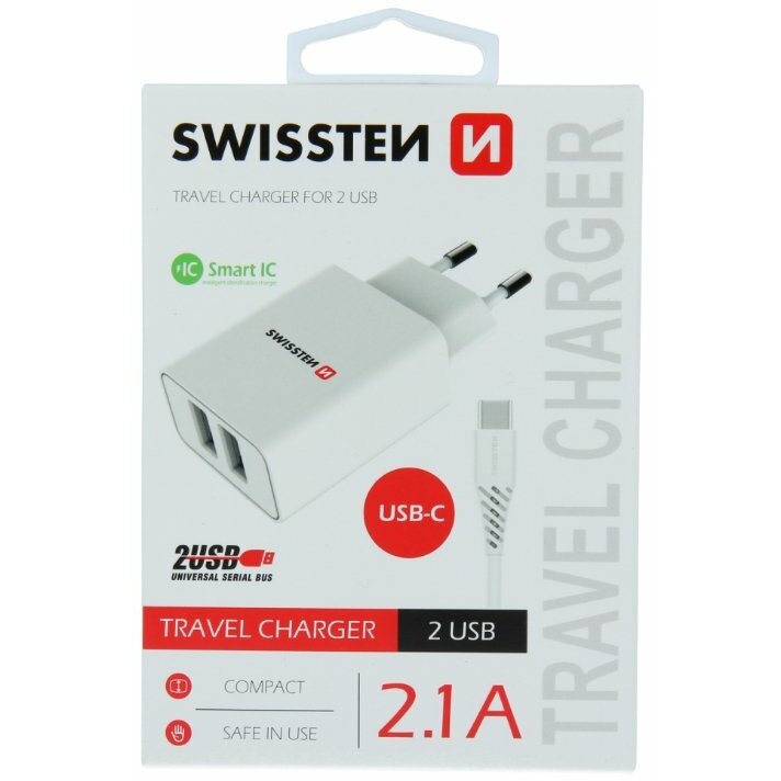 Swissten Smart IC Tīkla Lādētājs 2x