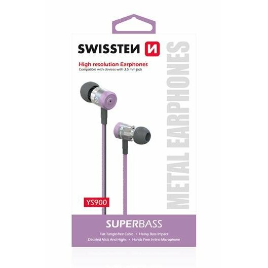 Swissten SuperBass Earbuds Metal YS900 Stereo