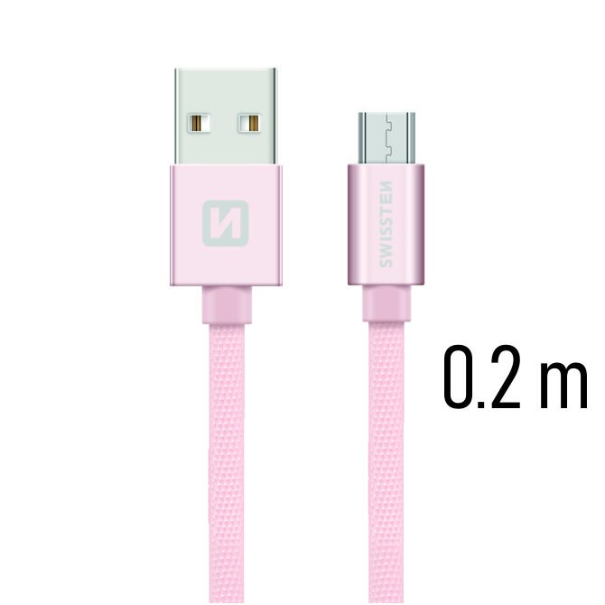 Swissten Textile Quick Charge Universāls Micro